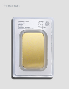 Goldbarren Prägebarren 100g