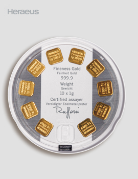 Goldbarren MultiDisc  10 x 1g