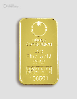 Gold bar 20g Austrian Mint