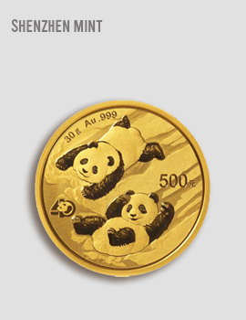 Gold China Panda 30g Vintage 2022