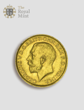 Gold coin Sovereign George V 1 pound