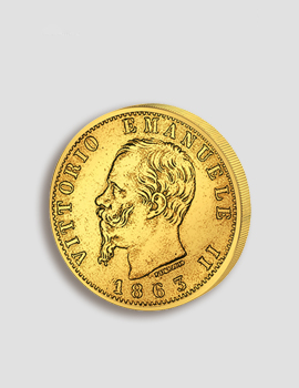 Gold coin 20 lire Italy