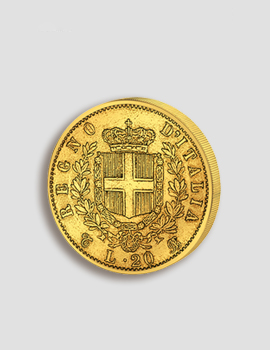 Gold coin 20 lire Italy